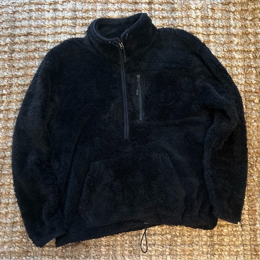 Women’s half zipped Black Fleece Sweatshirt